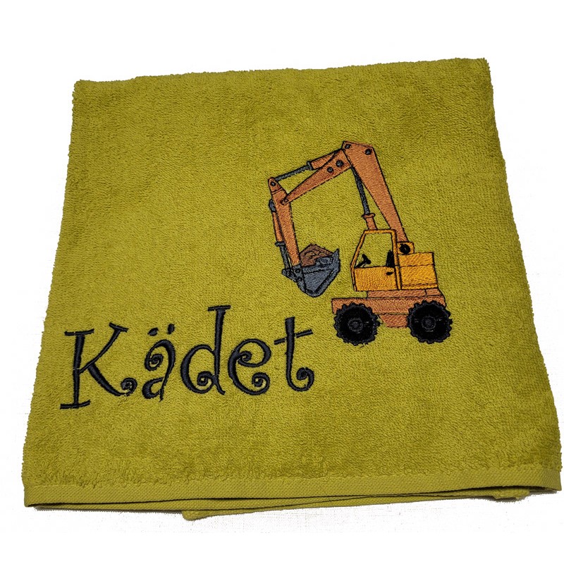 Pistaasivihreä käsipyyhe Kaivuri/Kädet