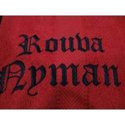 Finlayson vihreä  käsipyyhe tekstibrodeerauksella