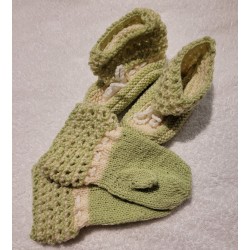 Vihreä lapas/tossusetti 0,5 - 1 vuotiaalle