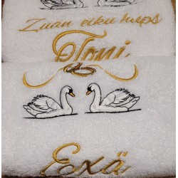 4 kpl joutsenet pyyhesetti