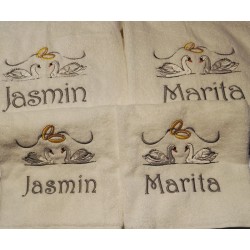 4 kpl joutsenet pyyhesetti