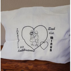 Pellavatyynyliina Sydän / Jokaisella on..