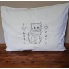 Puuvilltyynyliina Kissa I love cats