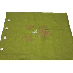 Pellavatyynyliina vihreä Perhosruusu