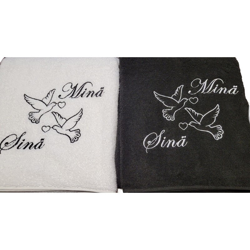 100x150 cm pyyhesetti Kyyhkyt/Minä&Sinä
